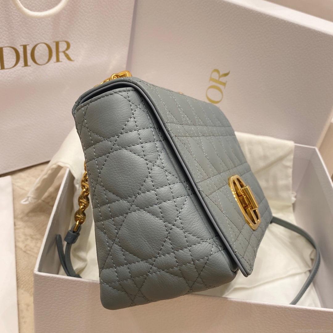 Dior Medium Caro Bag Calfskin M9242 Blue