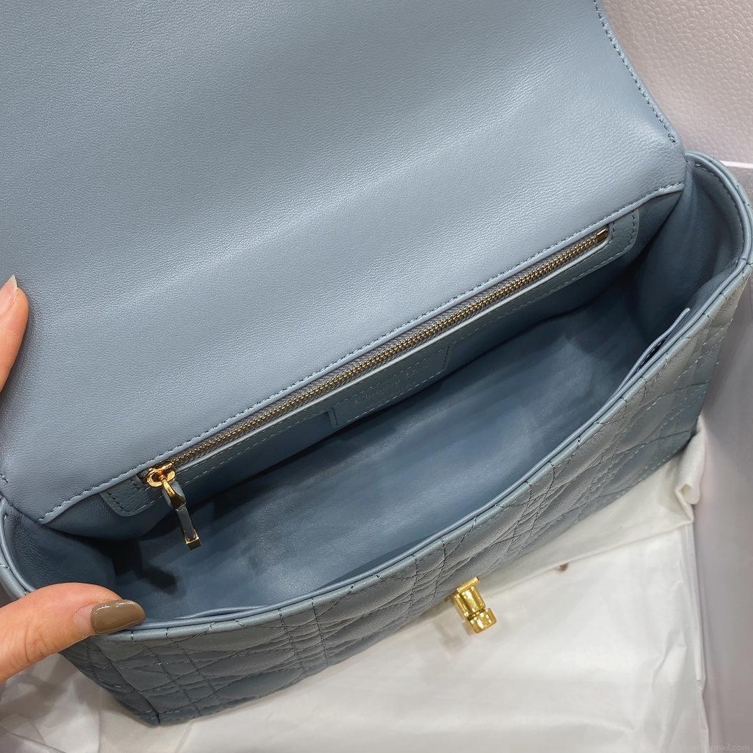 Dior Medium Caro Bag Calfskin M9242 Blue