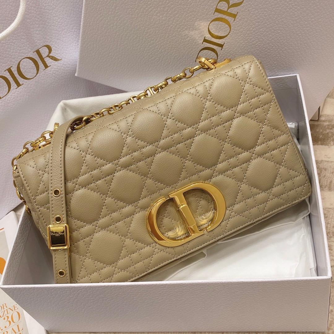 Dior Medium Caro Bag Calfskin M9242 Apricot