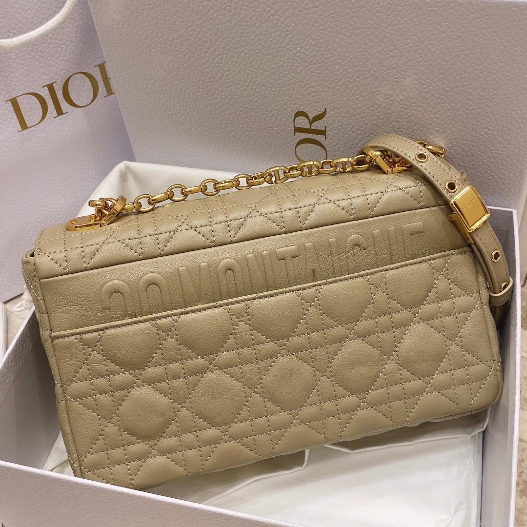 Dior Medium Caro Bag Calfskin M9242 Apricot