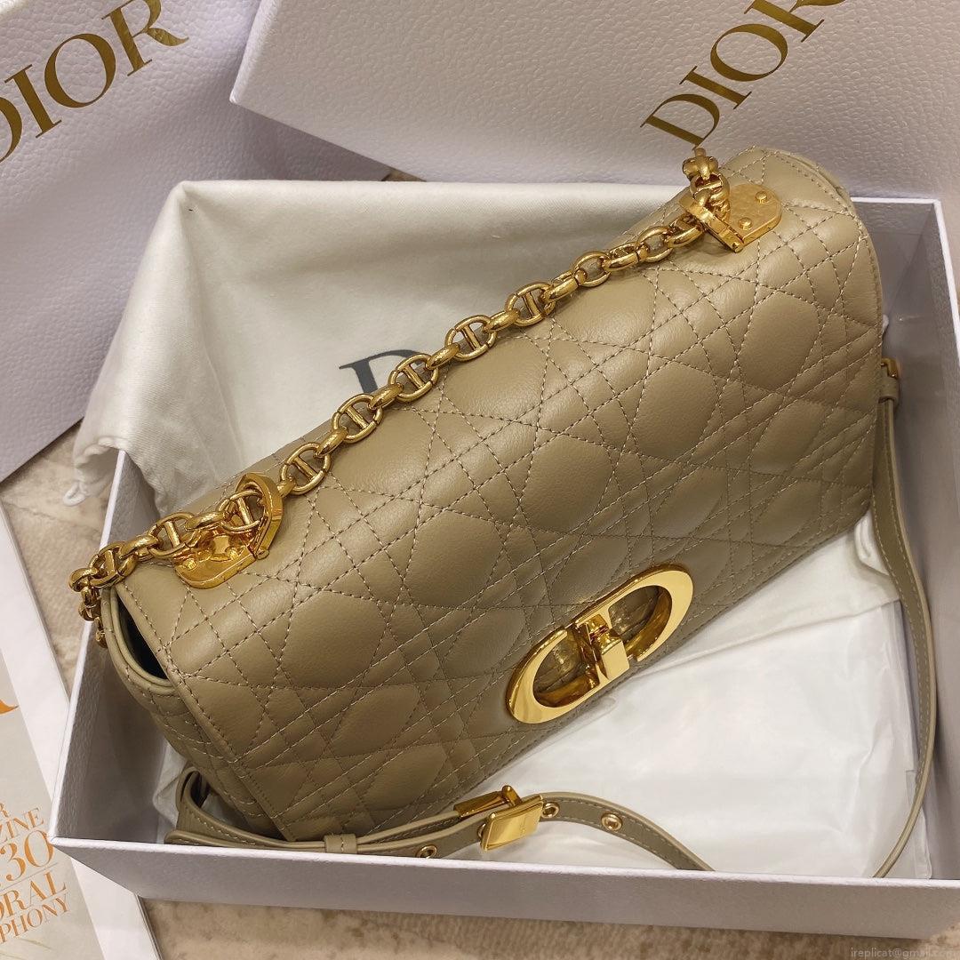 Dior Medium Caro Bag Calfskin M9242 Apricot