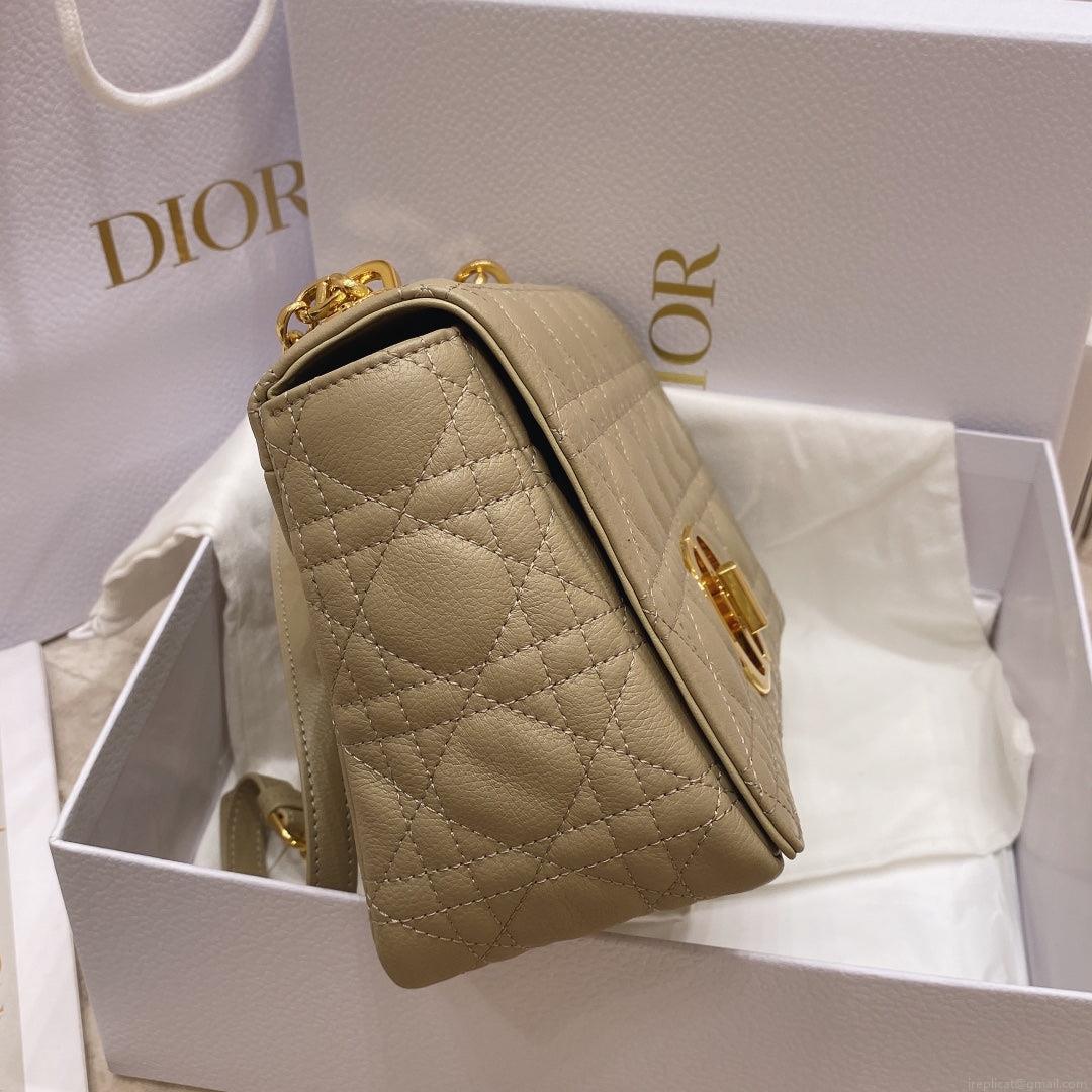 Dior Medium Caro Bag Calfskin M9242 Apricot
