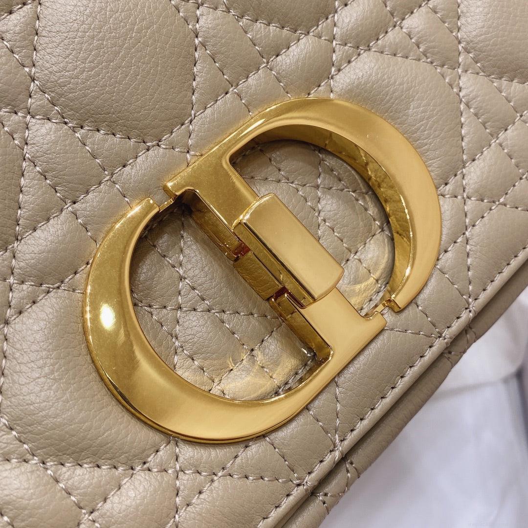 Dior Medium Caro Bag Calfskin M9242 Apricot