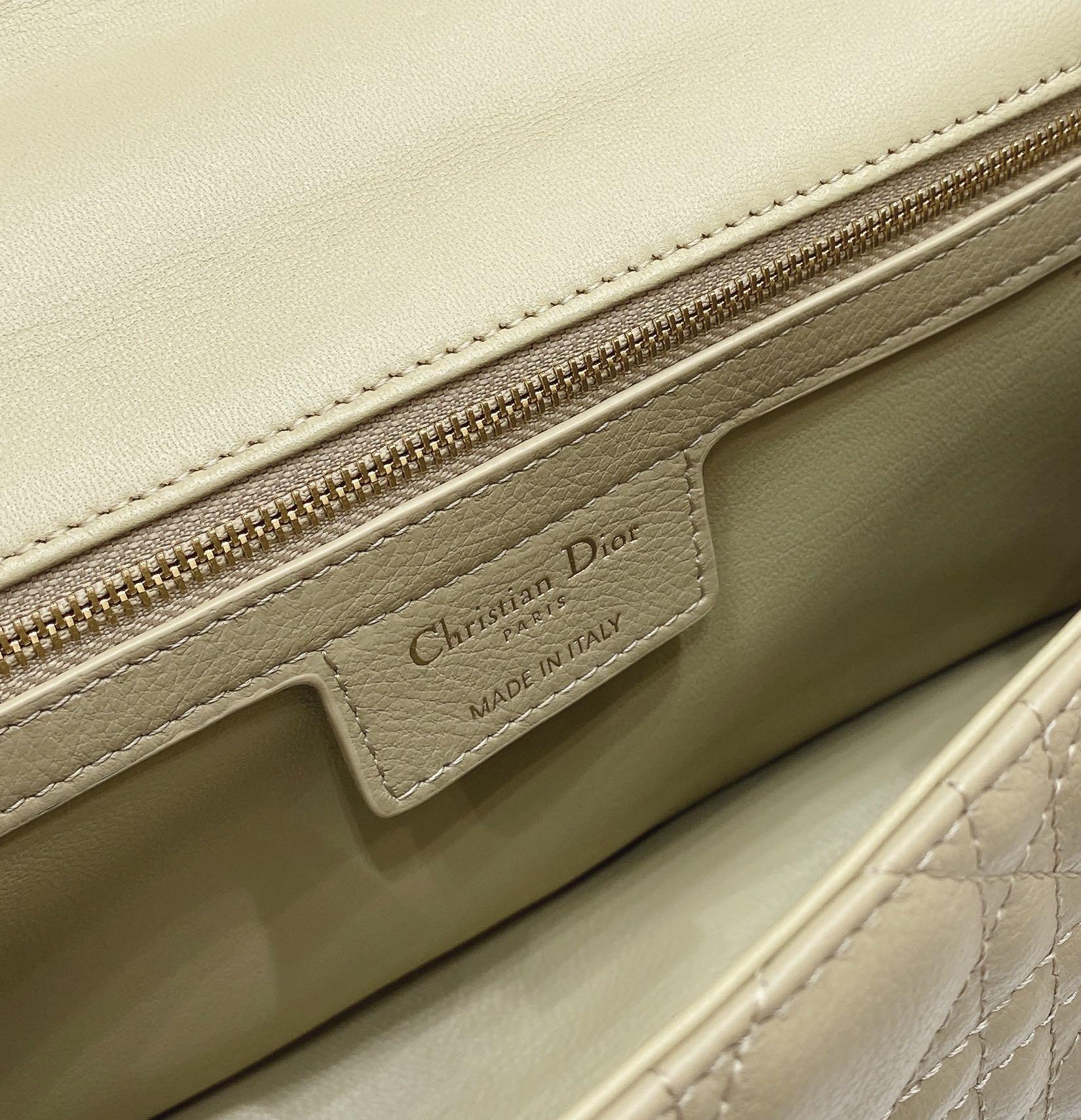 Dior Medium Caro Bag Calfskin M9242 Apricot