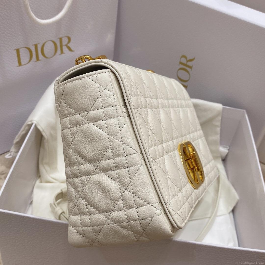 Dior Medium Caro Bag Calfskin M9242 White