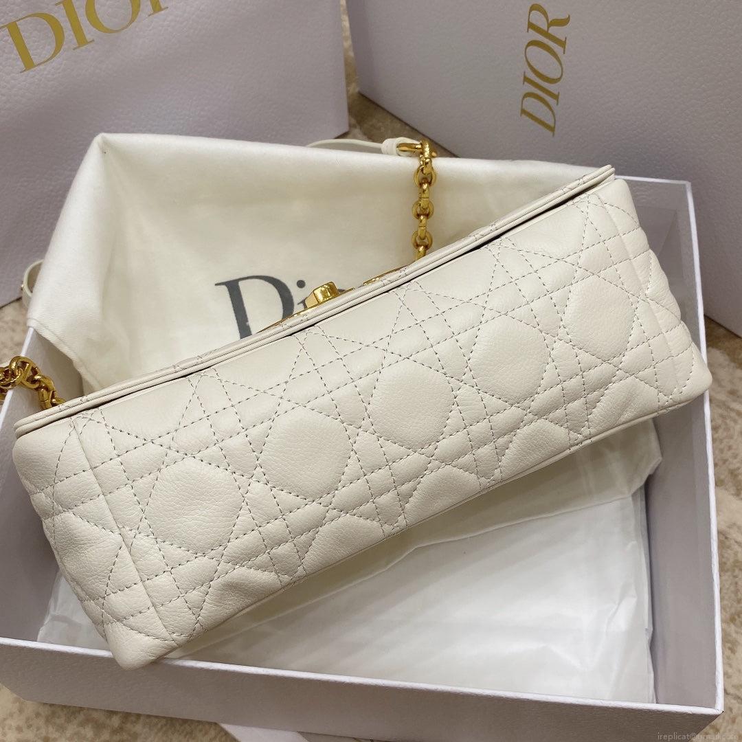 Dior Medium Caro Bag Calfskin M9242 White