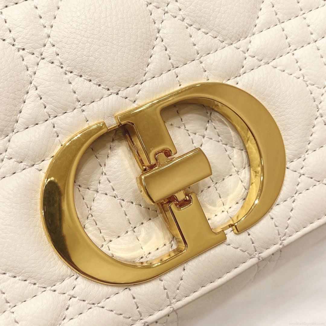Dior Medium Caro Bag Calfskin M9242 White