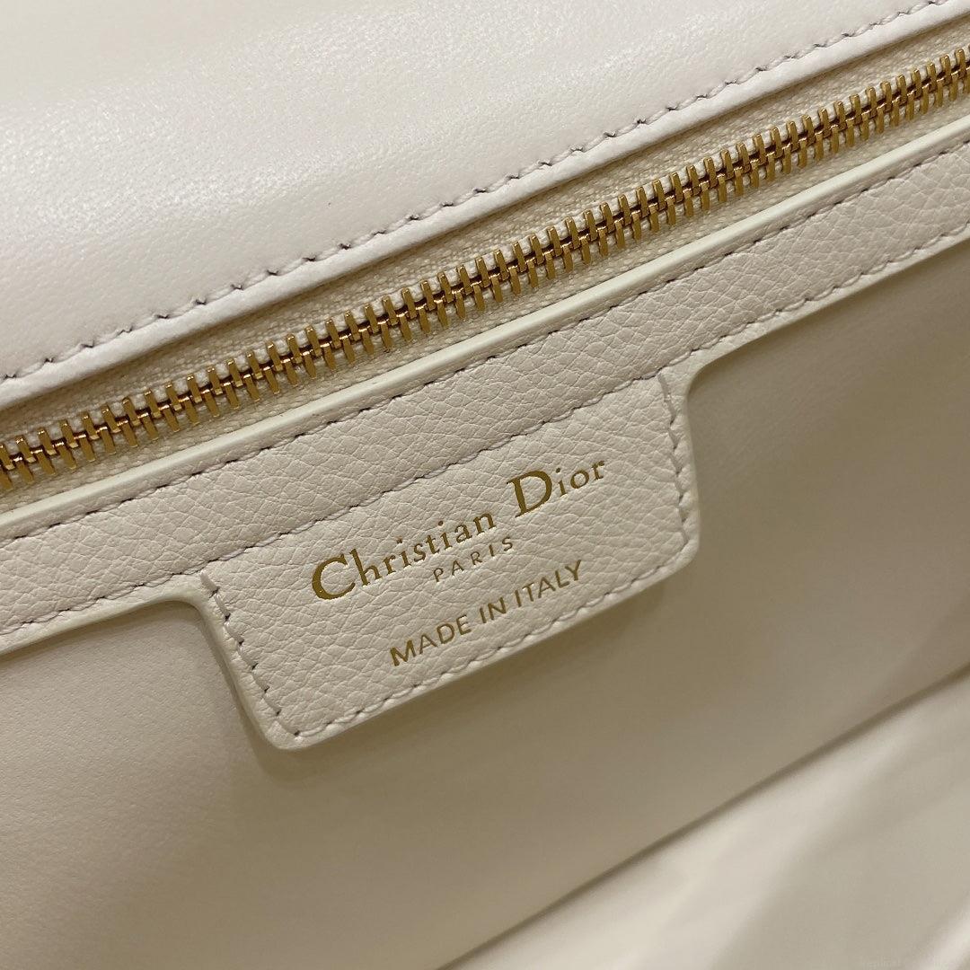 Dior Medium Caro Bag Calfskin M9242 White