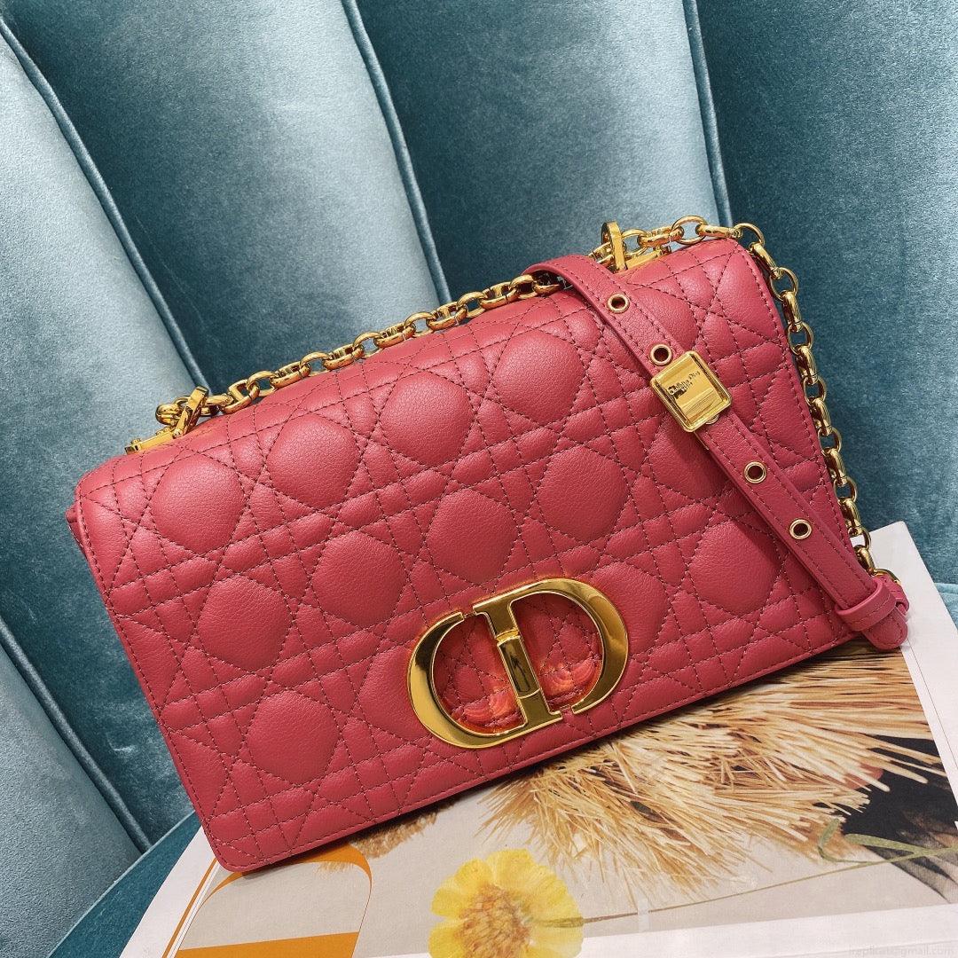Dior Medium Caro Bag Calfskin M9242 Red
