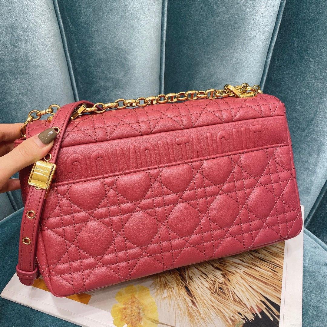Dior Medium Caro Bag Calfskin M9242 Red