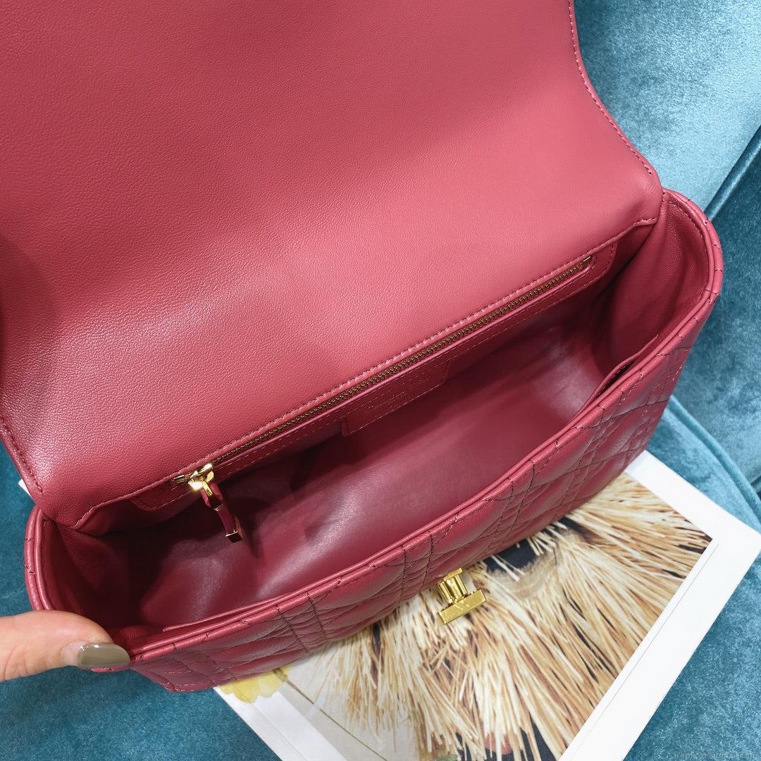 Dior Medium Caro Bag Calfskin M9242 Red