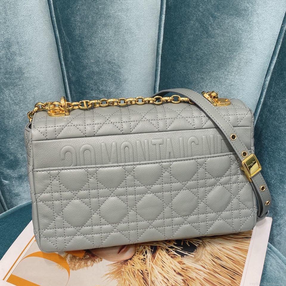 Dior Medium Caro Bag Calfskin M9242 Gray