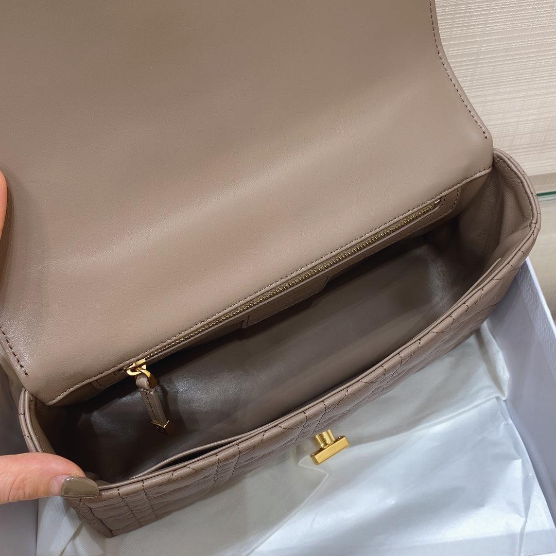 Dior Medium Caro Bag Calfskin M9242 Kakhi