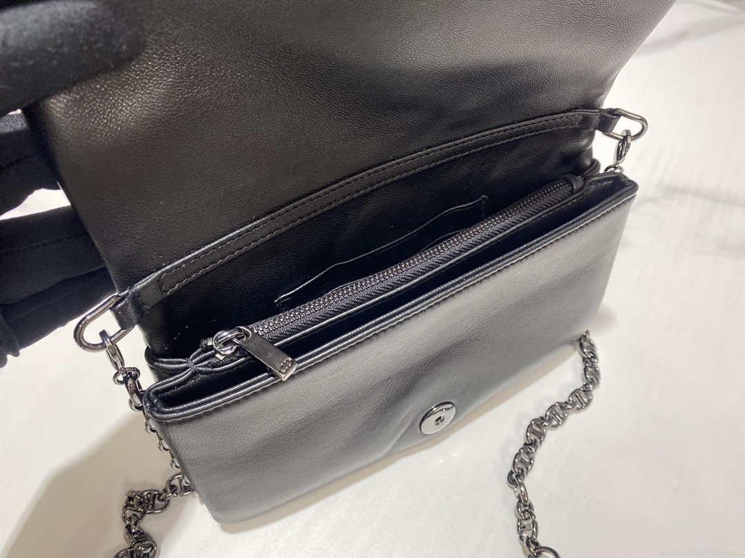 Dior S5135 Caro Macrocannage Pouch Black Quilted Macrocannage Calfskin
