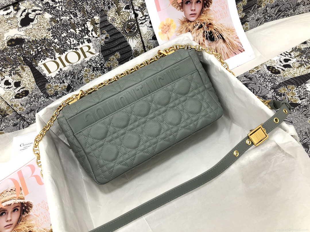 Dior Medium Caro Bag Calfskin M9242 Gray