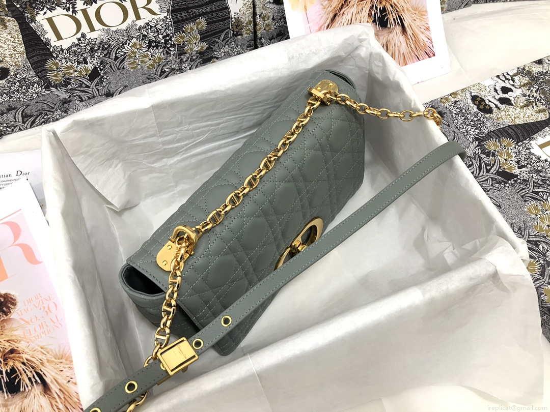 Dior Medium Caro Bag Calfskin M9242 Gray