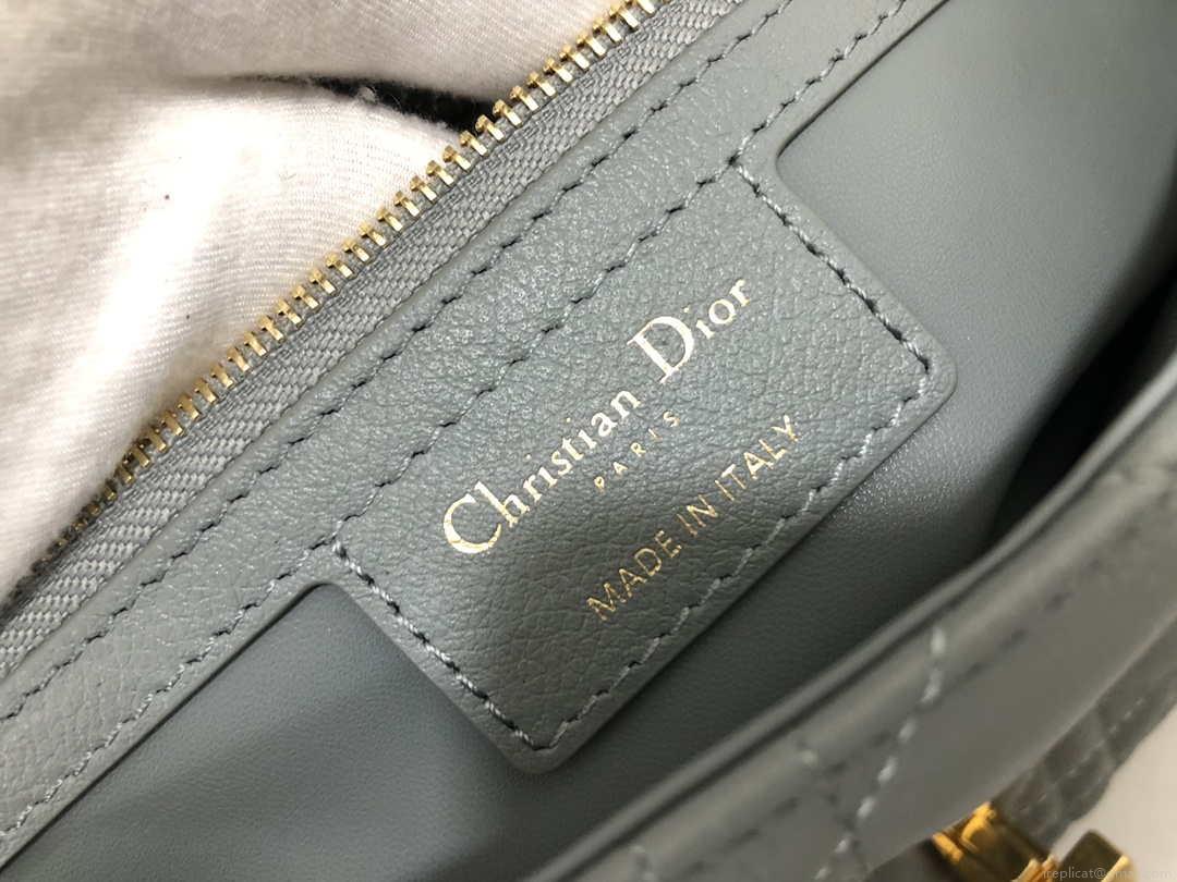 Dior Medium Caro Bag Calfskin M9242 Gray
