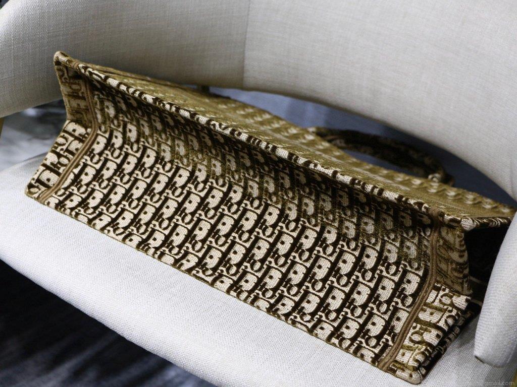 Dior Book Tote M1286 Tan Dior Oblique Embroidery