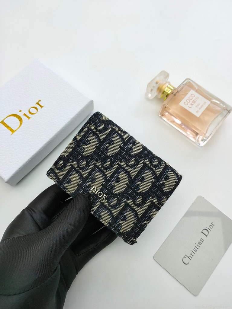 Dior Dior Wallet Mini Lady Blue S0178 Dior Oblique Jacquard Blue