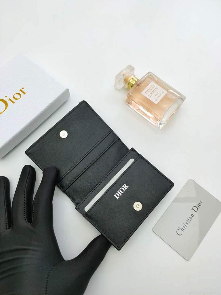 Dior Dior Wallet Mini Lady Blue S0178 Dior Oblique Jacquard Blue