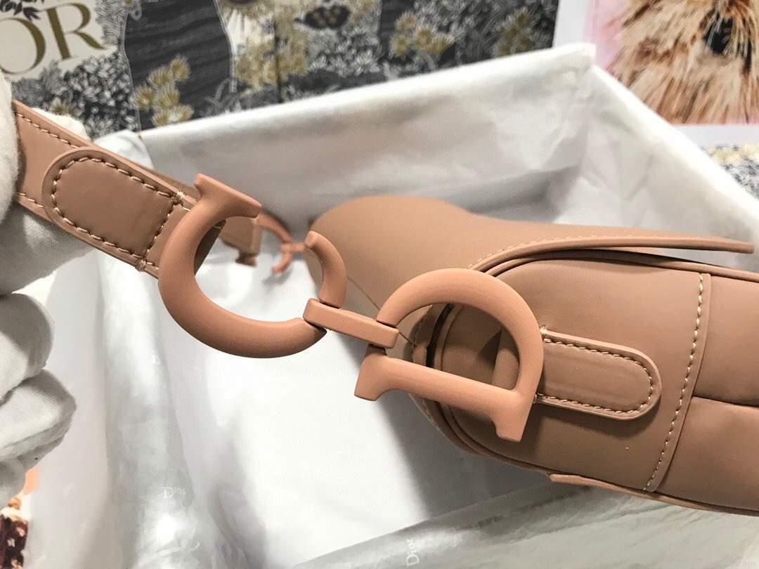 Dior M0446 Dior Saddle Bag M0447 Apricot Grained Calfskin with Apricot Hardware