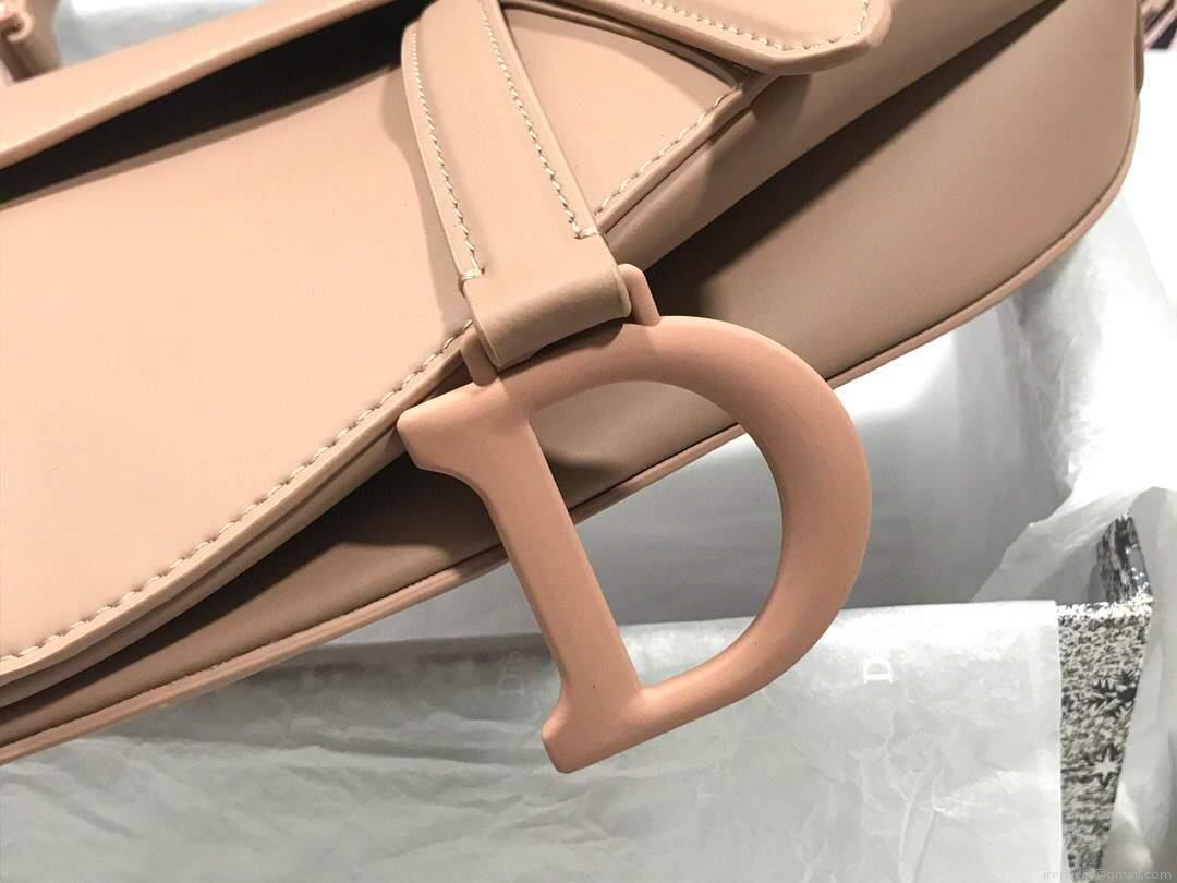 Dior M0446 Dior Saddle Bag M0447 Apricot Grained Calfskin with Apricot Hardware