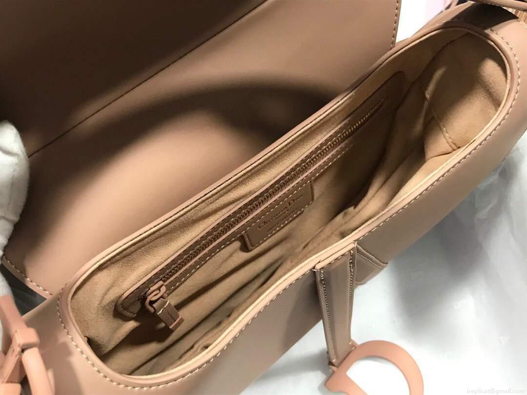 Dior M0446 Dior Saddle Bag M0447 Apricot Grained Calfskin with Apricot Hardware