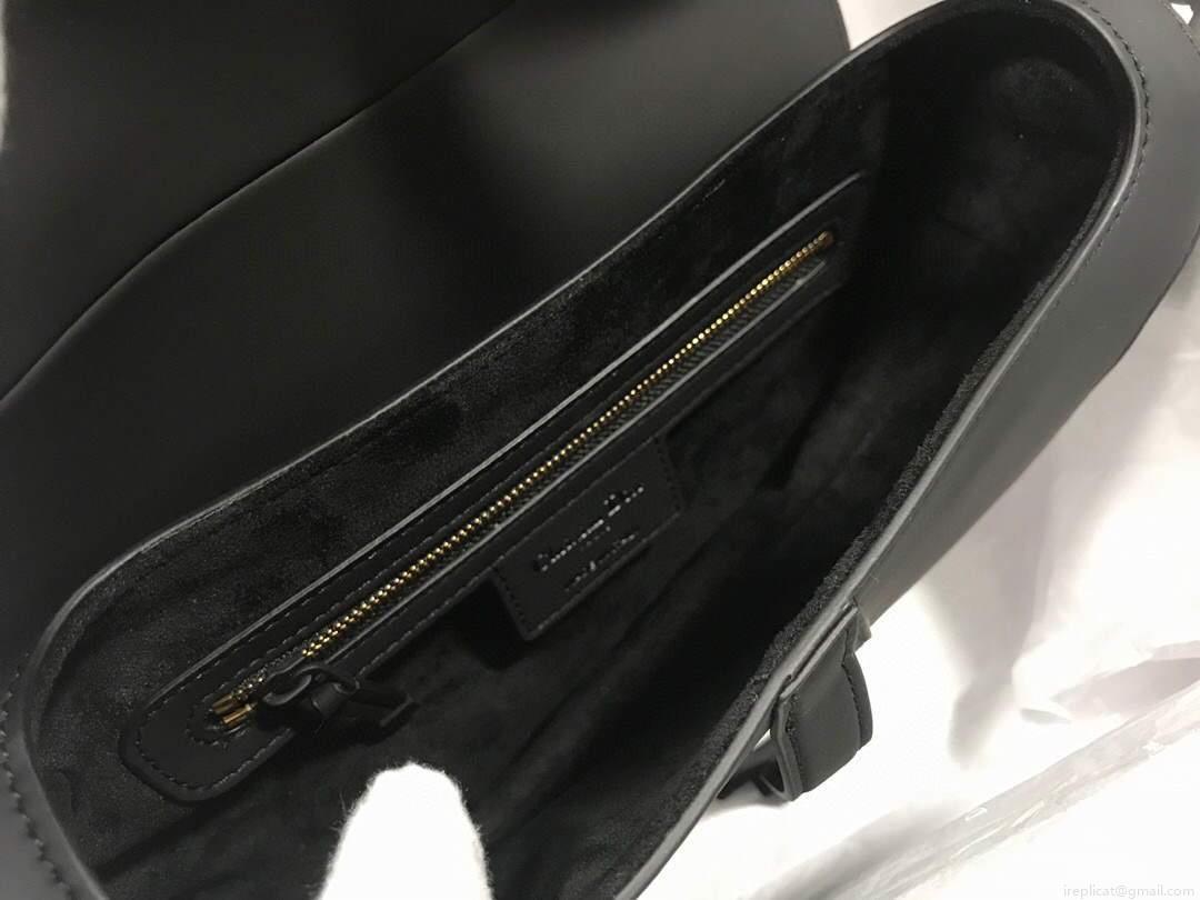 Dior M0446 Dior Saddle Bag M0447 Black Ultramatte Calfskin