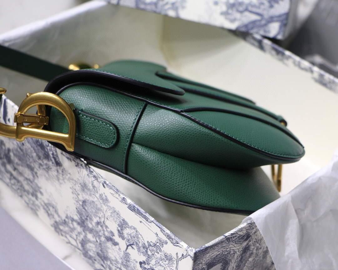 Dior M0446 Dior Saddle Bag M0447 Green Grained Calfskin
