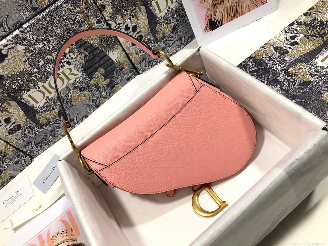 Dior M0446 Dior Saddle Bag M0447 Pink Goatskin