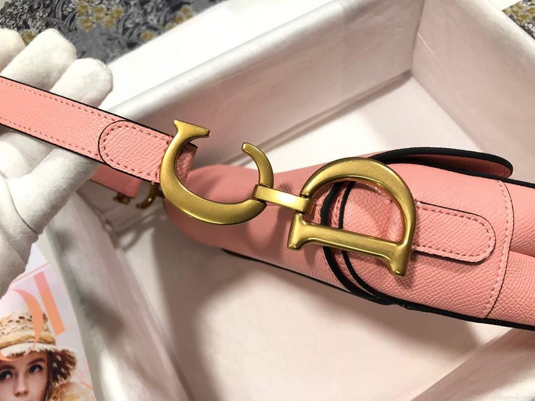 Dior M0446 Dior Saddle Bag M0447 Pink Goatskin