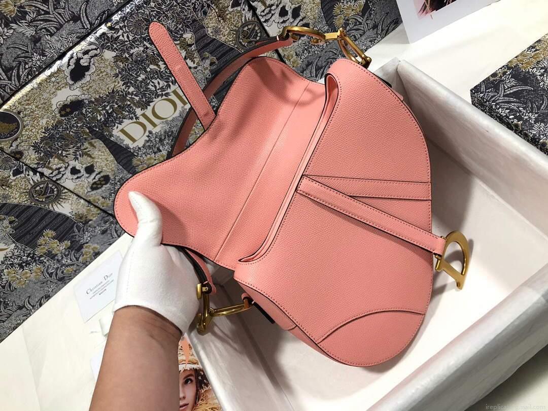Dior M0446 Dior Saddle Bag M0447 Pink Goatskin