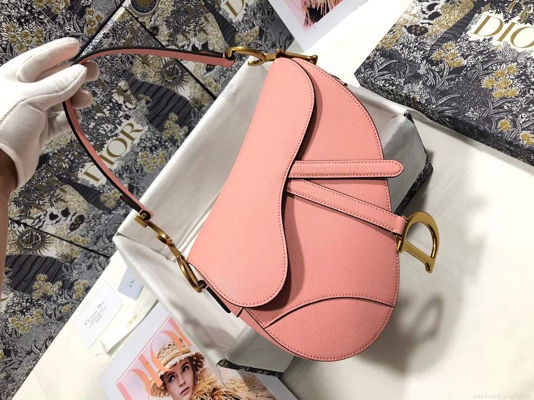 Dior M0446 Dior Saddle Bag M0447 Pink Goatskin