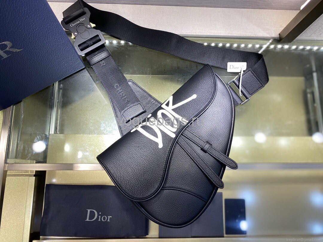 Dior M0446 Saddle Bag Dior Navy Blue Calfskin Bag