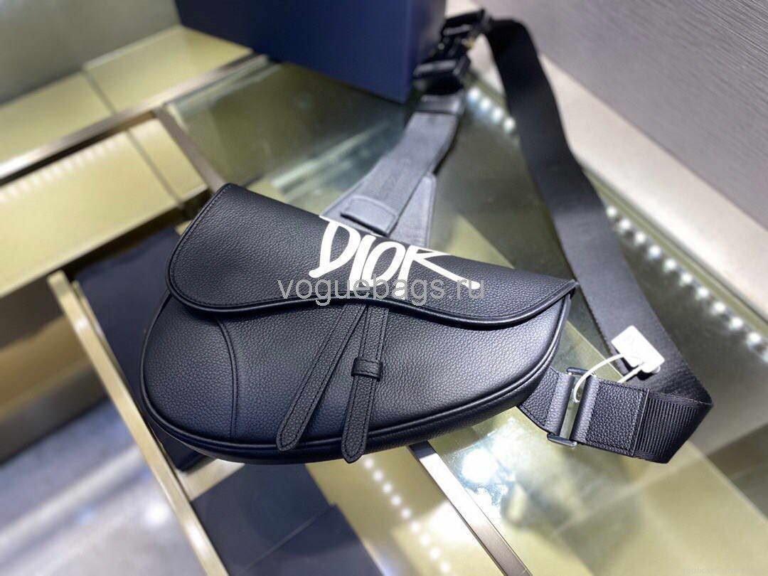 Dior M0446 Saddle Bag Dior Navy Blue Calfskin Bag