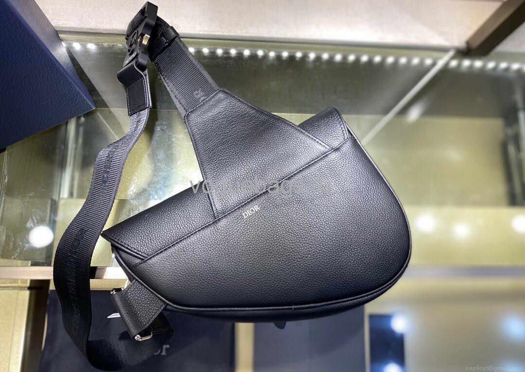 Dior M0446 Saddle Bag Dior Navy Blue Calfskin Bag