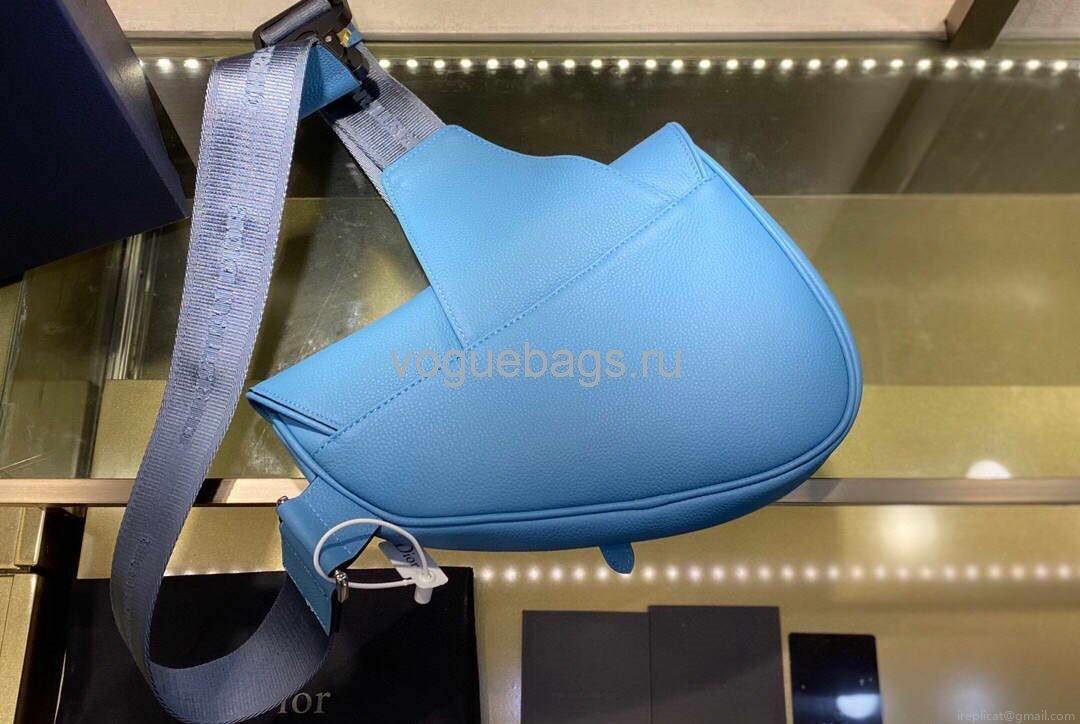 Dior M0446 Saddle Bag Dior Blue Calfskin Bag