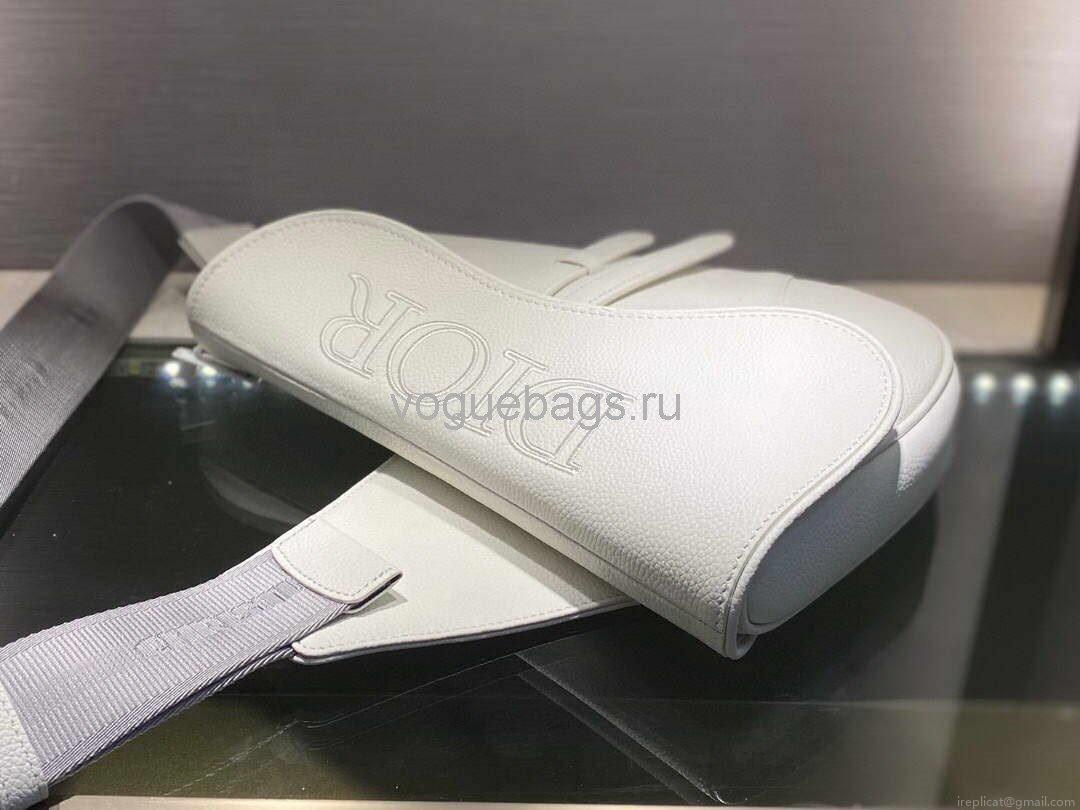 Dior M0446 Saddle Bag Dior Calfskin Bag White