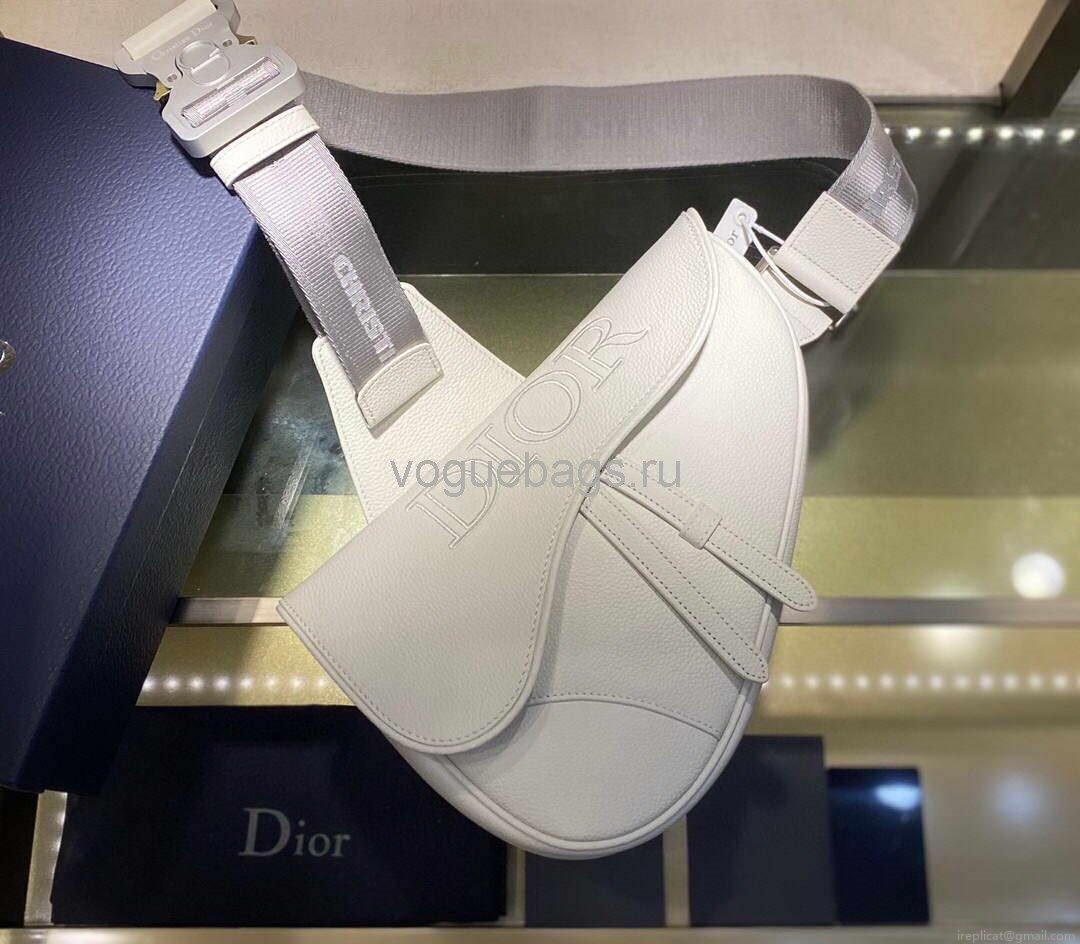 Dior M0446 Saddle Bag Dior Calfskin Bag White