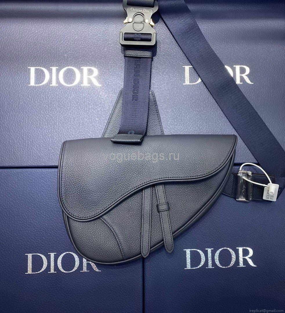 Dior M0446 Saddle Bag Dior Navy blue Calfskin Bag