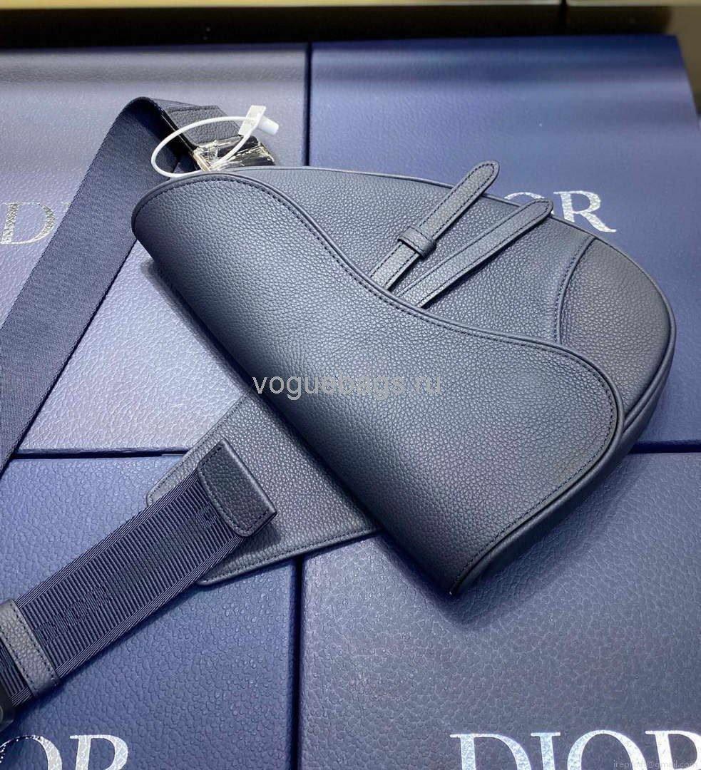 Dior M0446 Saddle Bag Dior Navy blue Calfskin Bag