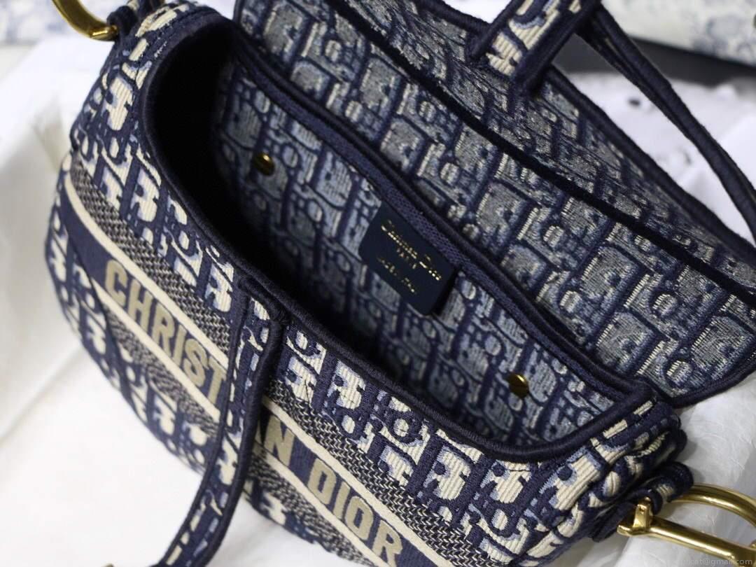 Dior M0446 Saddle Dior Oblique Pouch Belt M928 Navy Blue
