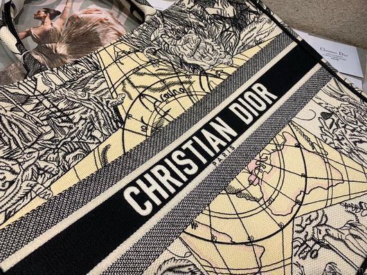 Dior M1286 Book Tote Christian Dior Shoulder Shopping Bag Black