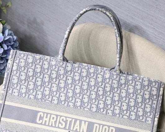 Dior M1286 Book Tote Christian Dior Shoulder Shopping Bag Gray
