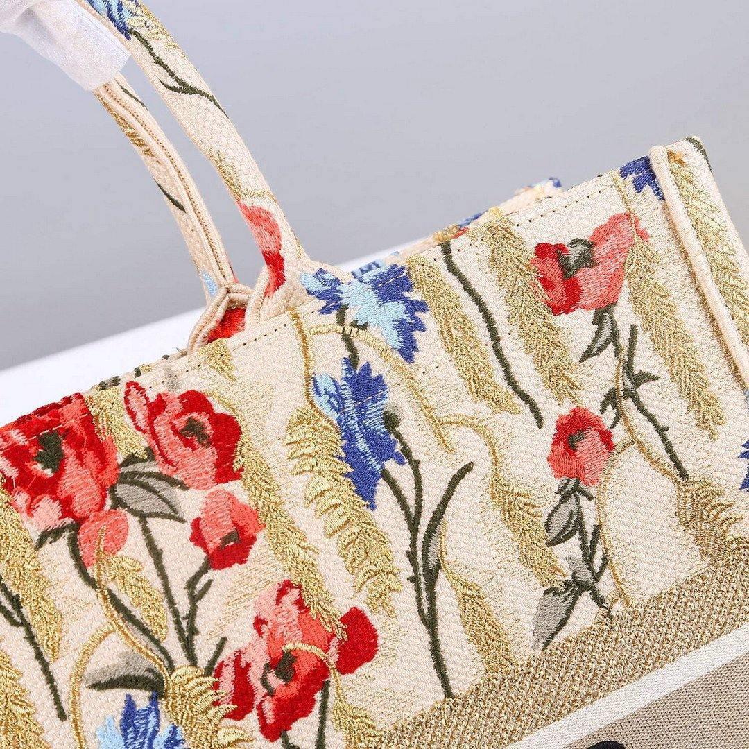 Dior M1296 Book Tote Christian Dior Small Beige Multicolork