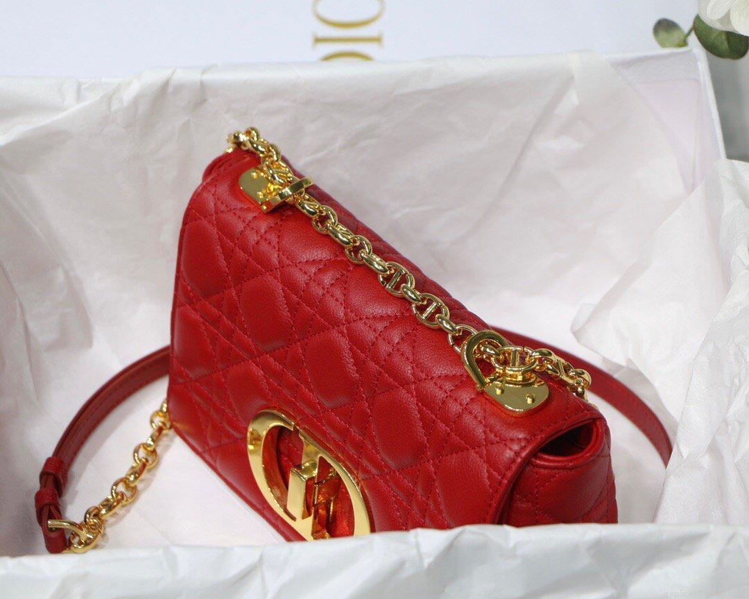 Dior M9241 Dior Small Dior Caro Bag Red