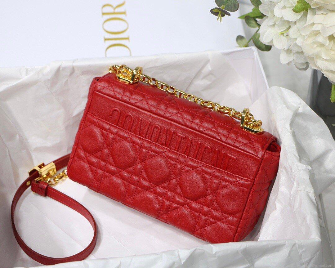 Dior M9241 Dior Small Dior Caro Bag Red