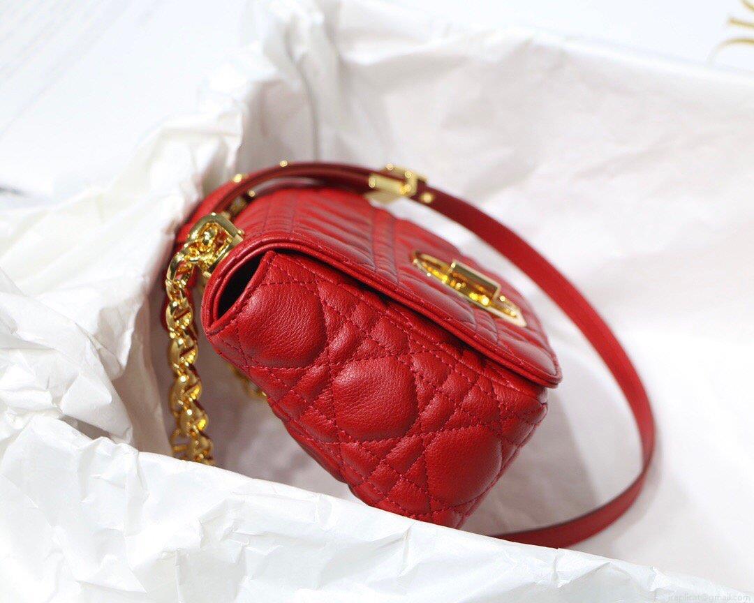 Dior M9241 Dior Small Dior Caro Bag Red