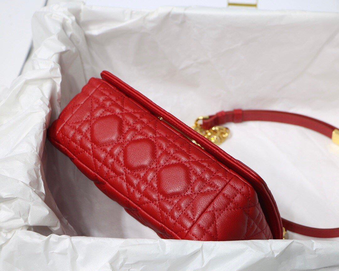 Dior M9241 Dior Small Dior Caro Bag Red