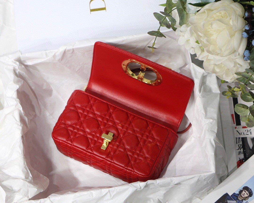 Dior M9241 Dior Small Dior Caro Bag Red